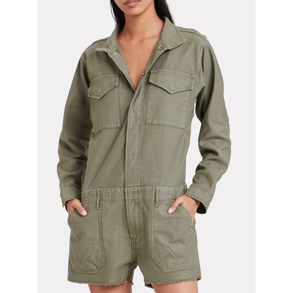 NWOT Frame Denim Army Service Shortall Romper - Picture 3 of 10